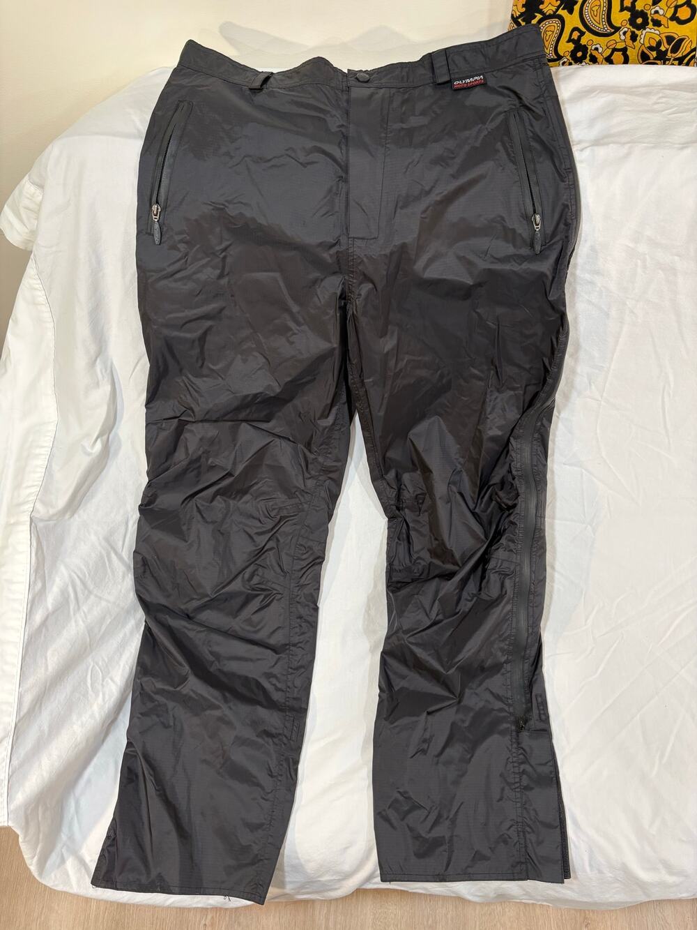 EUC Olympia Moto Sports Black Nylon Pants Womens Size 14